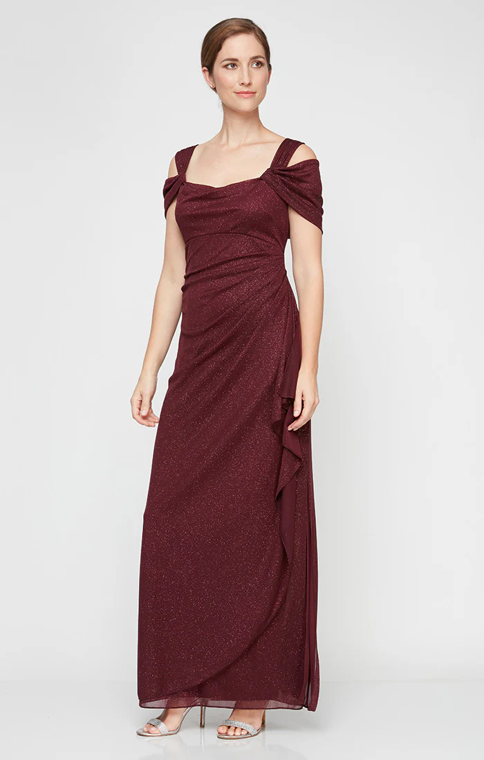 Plus Hannah Glitter Mesh Gown - Image 5
