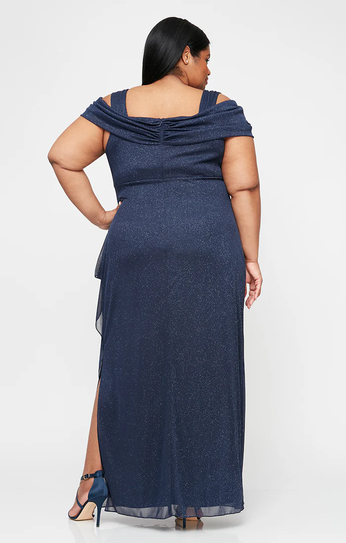 Plus Hannah Glitter Mesh Gown - Image 8