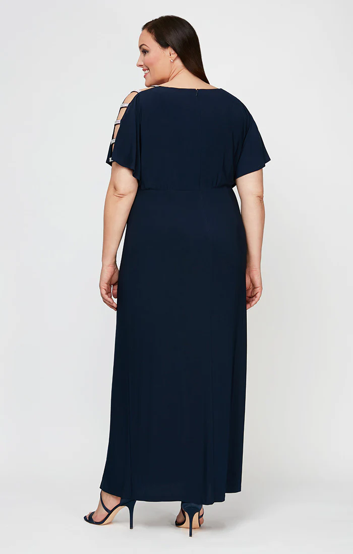 Plus Fiona Embellished Sleeve Jersey Dress - Image 2