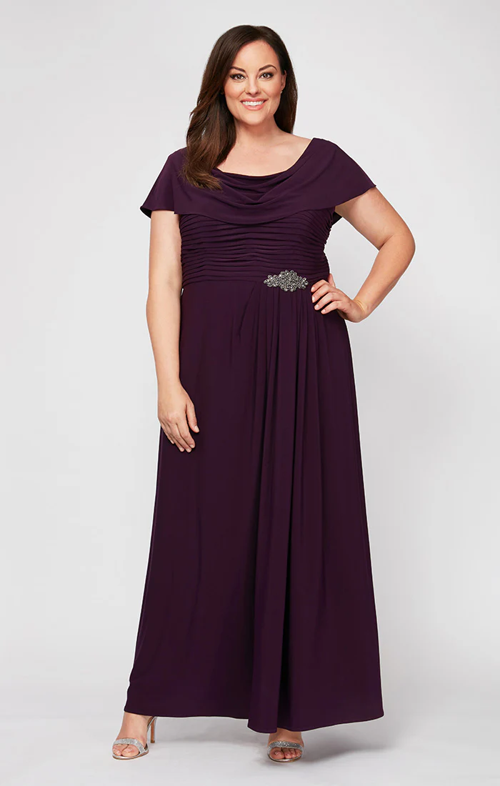 Plus Celeste A-Line Matte Jersey Dress - Image 3