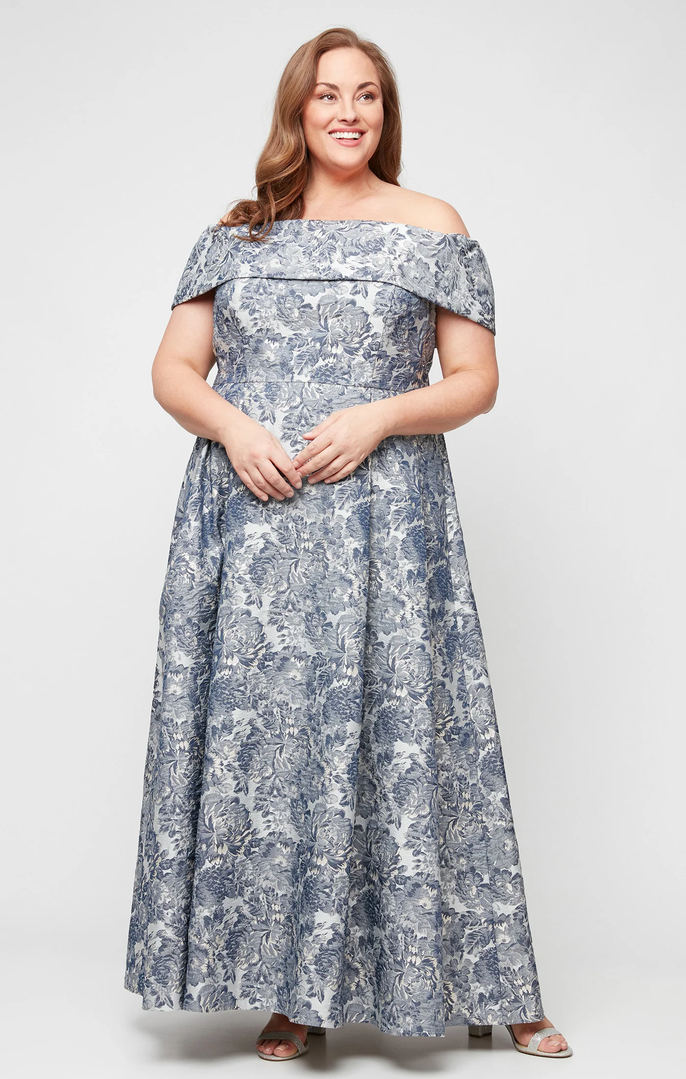 Plus Melanie Off-The-Shoulder Ballgown