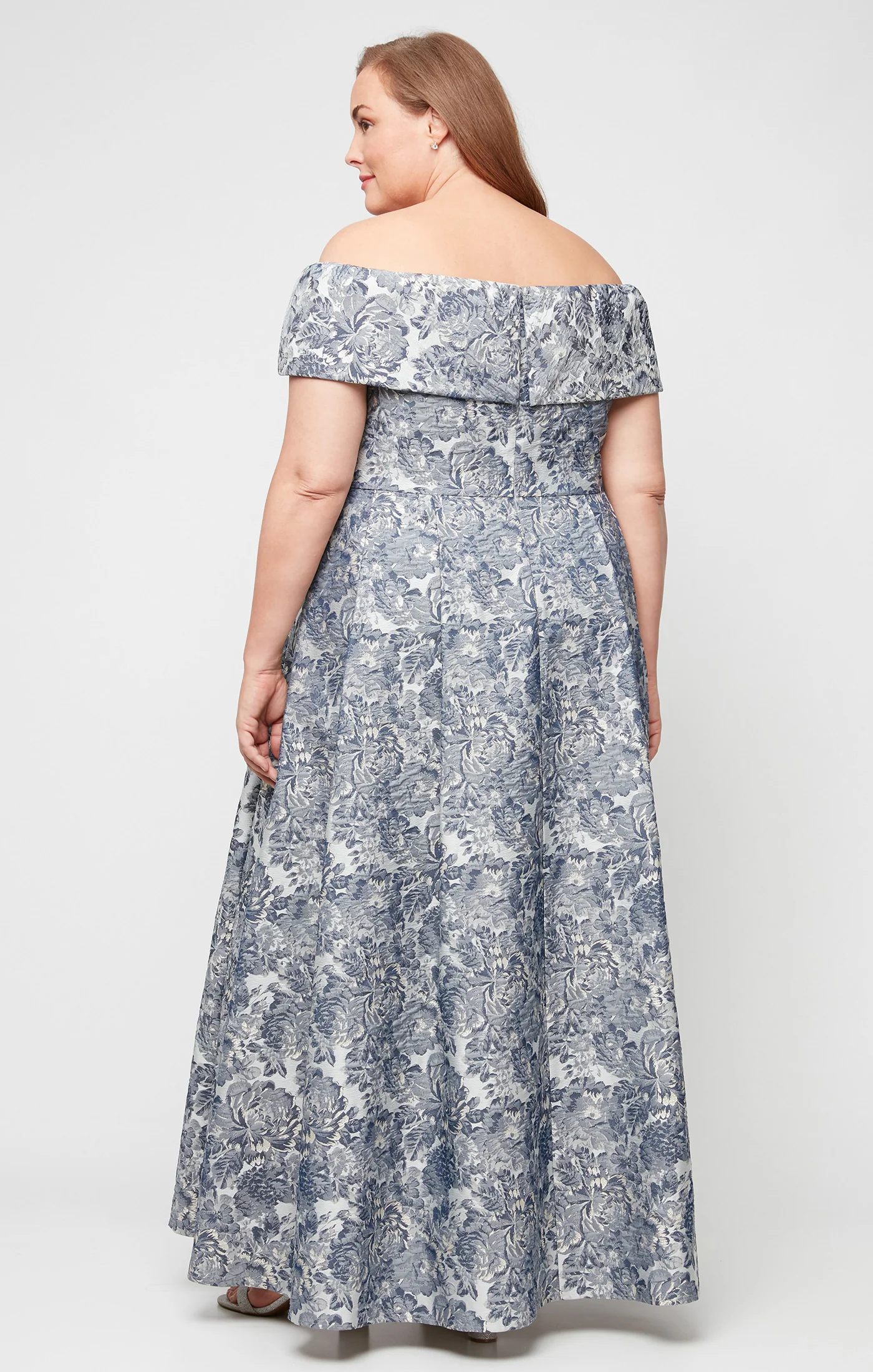 Plus Melanie Off-The-Shoulder Ballgown - Image 2