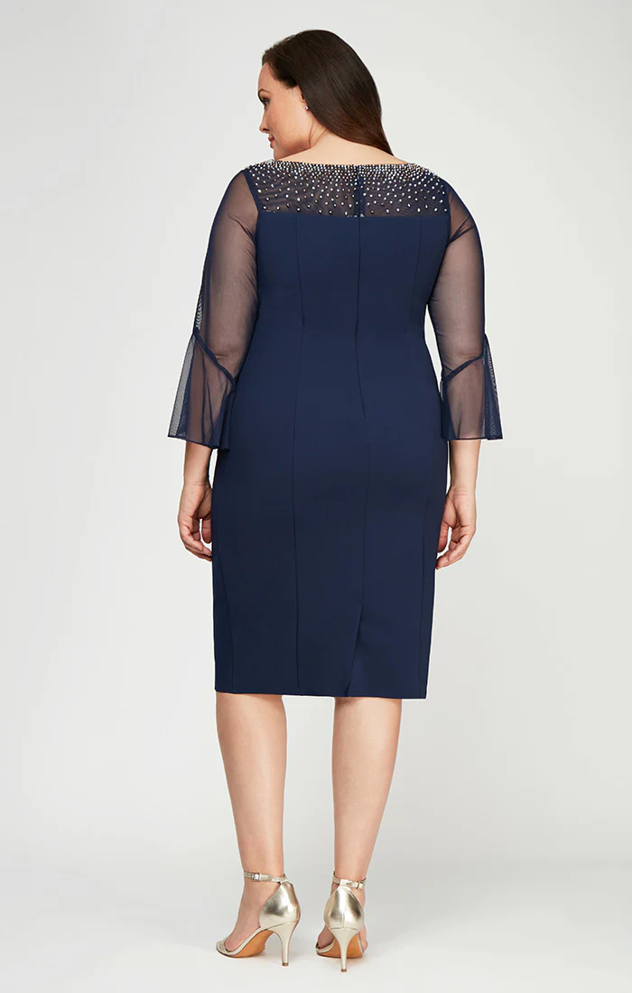 Plus - Gabrielle Bell Sleeved Crepe Dress - Image 2