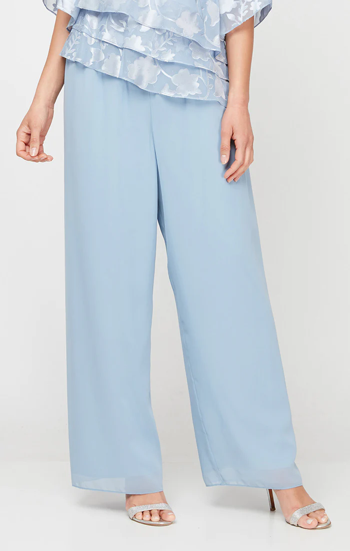 Plus Straight Leg Chiffon Pant - Image 3