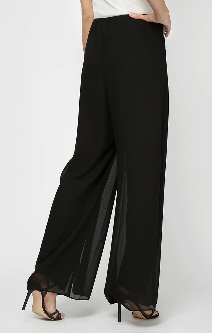 Plus Size Georgette Split-Leg Overlay Straight Pant - Image 3