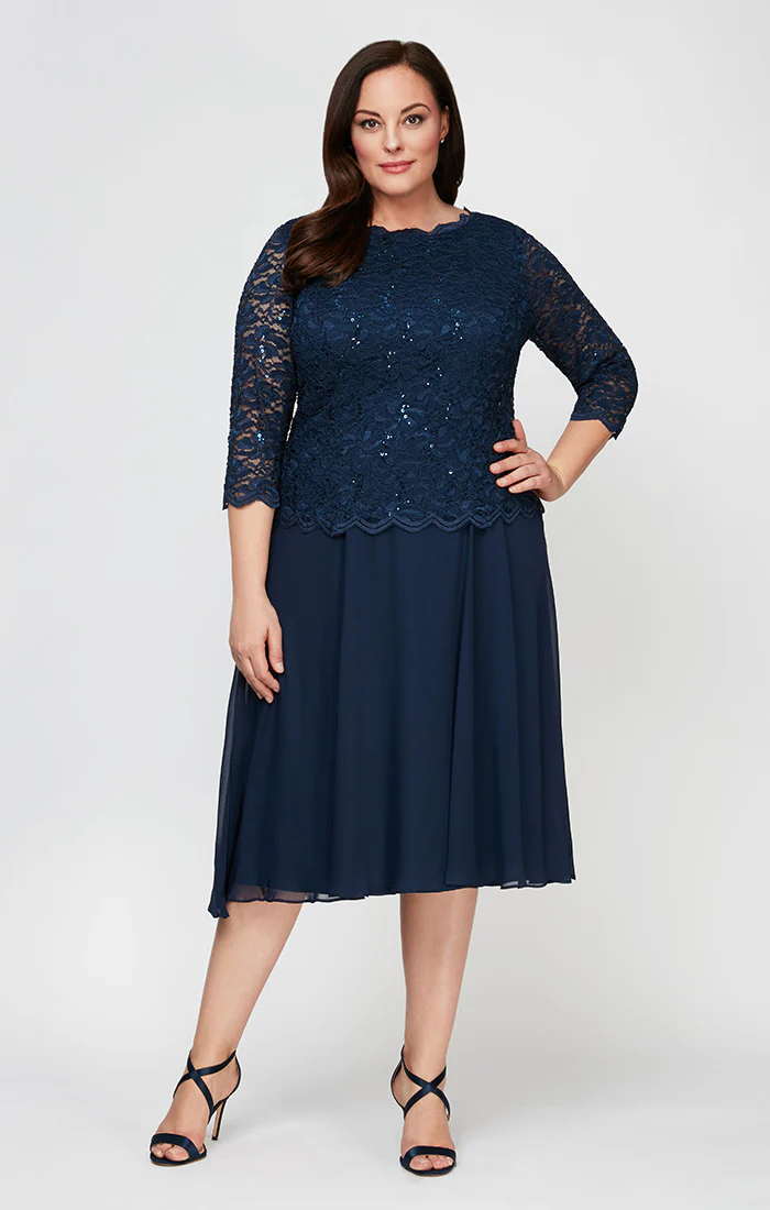 Plus Bella Sequin Lace Dress