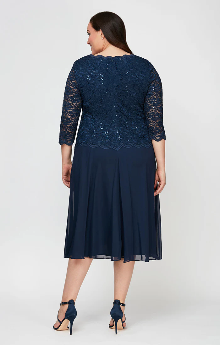 Plus Bella Sequin Lace Dress - Image 2