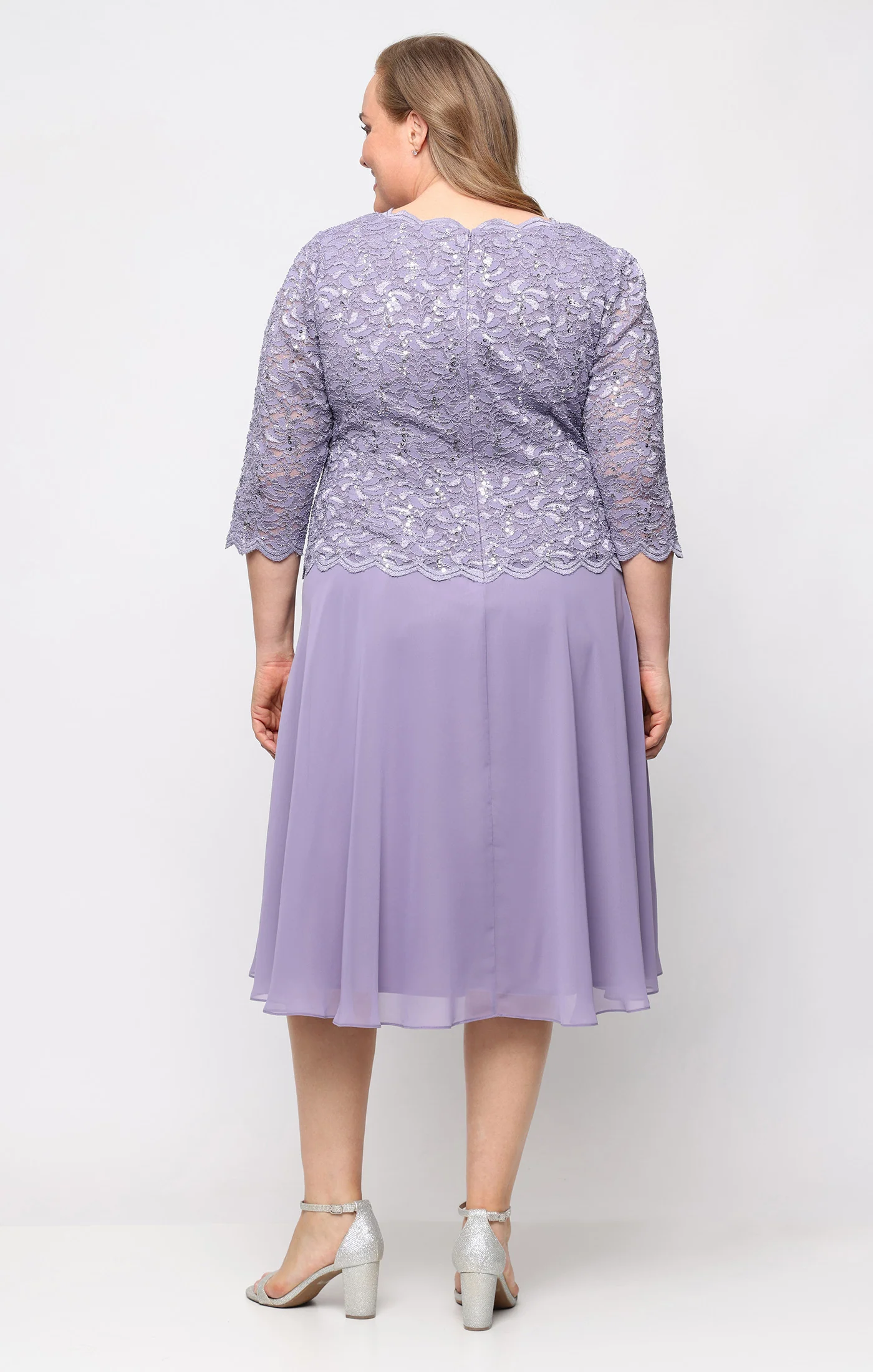 Plus Bella Sequin Lace Dress - Image 8