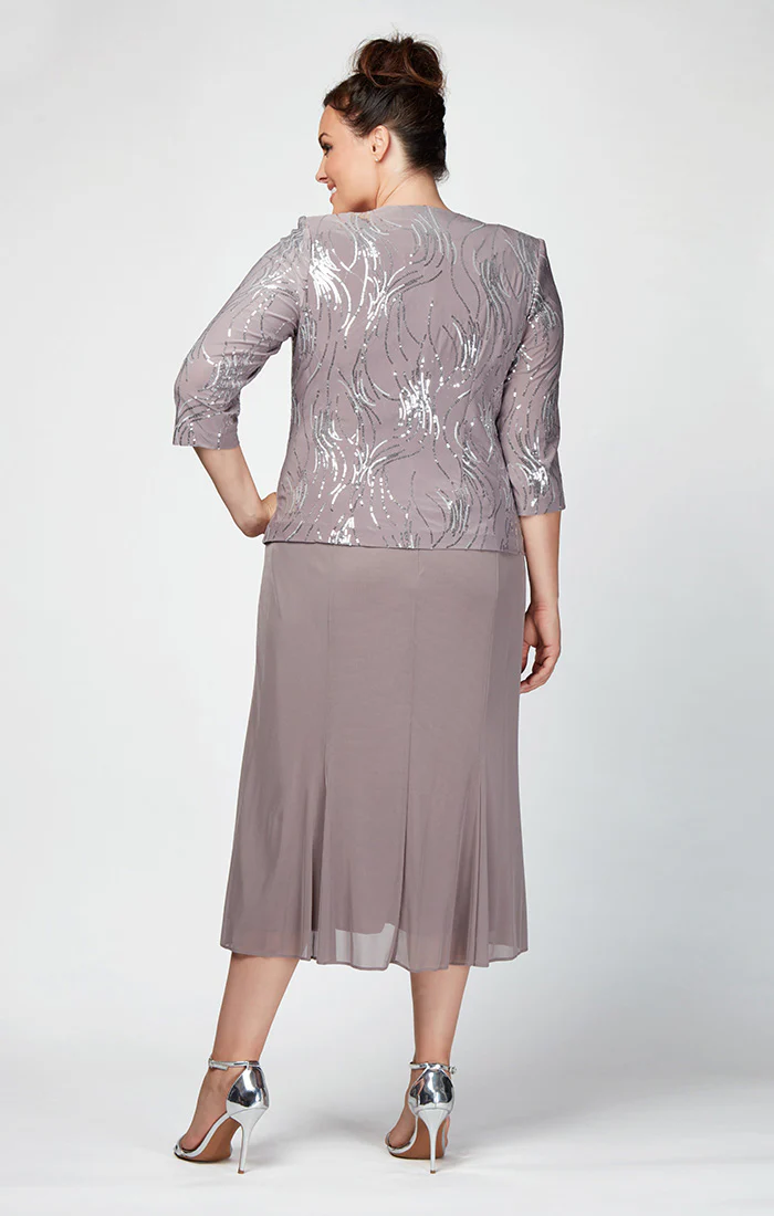 Plus Annabelle Godet Detail Firework Sequin Jacket Dress - Image 3