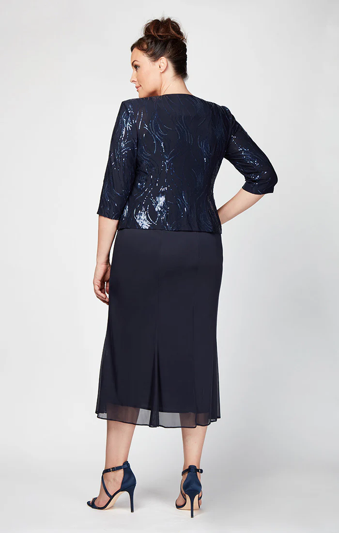Plus Annabelle Godet Detail Firework Sequin Jacket Dress - Image 8