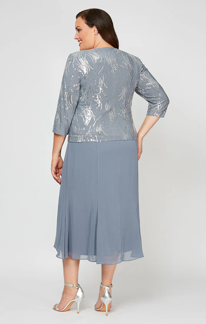 Plus Angela Firework Sequin Jacket Dress - Image 4