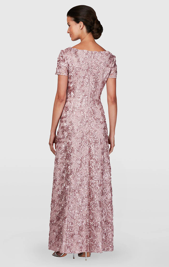 Regular - Evelyn Rosette Lace Long Gown - Image 2