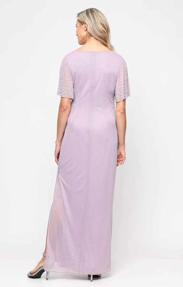 Regular - Gracie Empire Waist Glitter Mesh Dress - Image 3