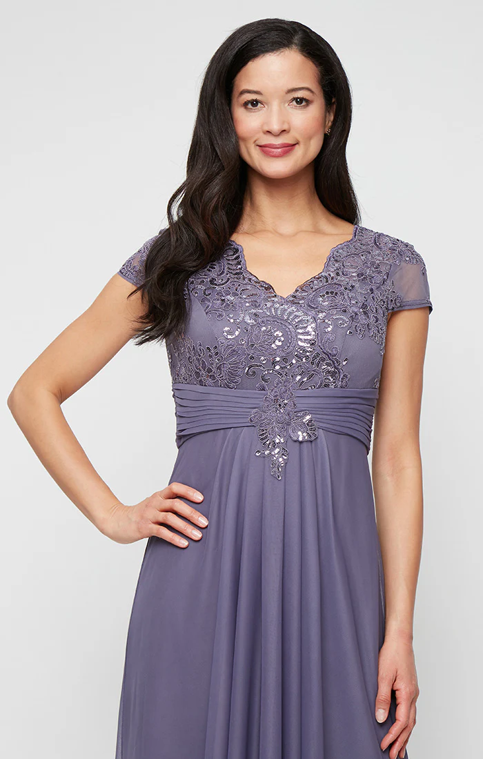 Regular - Paula Surplice Neckline A-Line Dress - Image 2