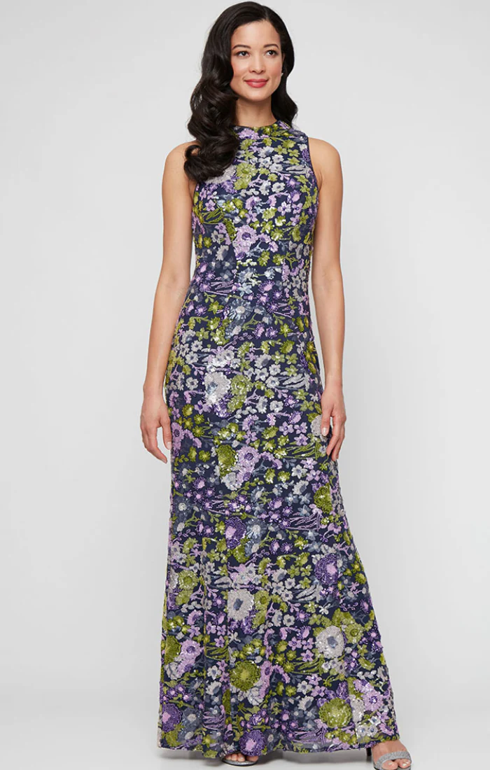 Regular - Phoebe Floral Sequin Gown