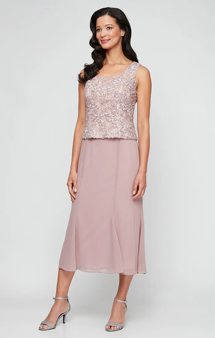 Regular - Soutache Lace & Chiffon Jacket Dress - Image 3