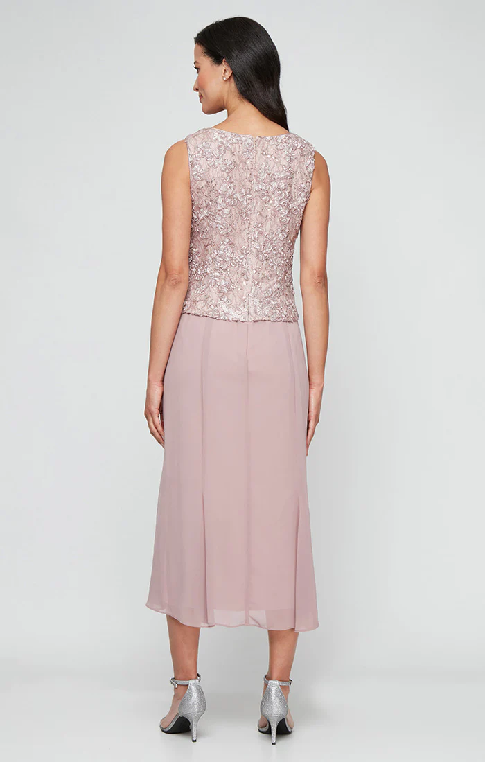 Regular - Soutache Lace & Chiffon Jacket Dress - Image 5