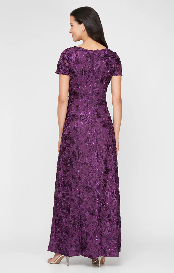 Evelyn Rosette Lace Long Gown - Image 6