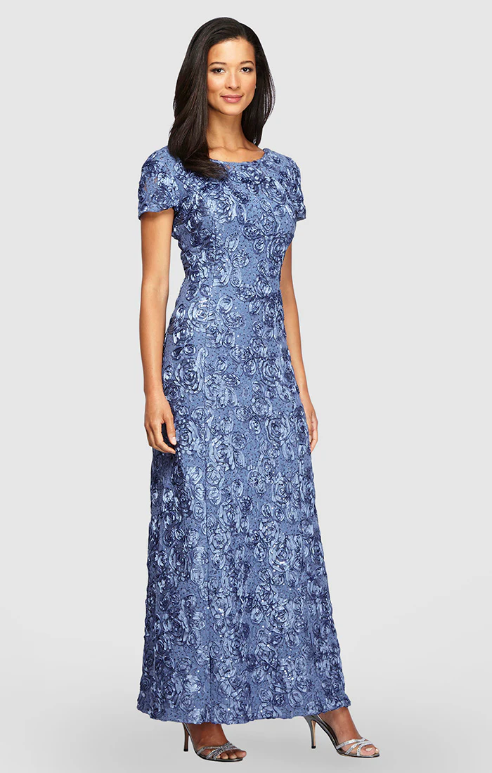 Evelyn Rosette Lace Long Gown - Image 8