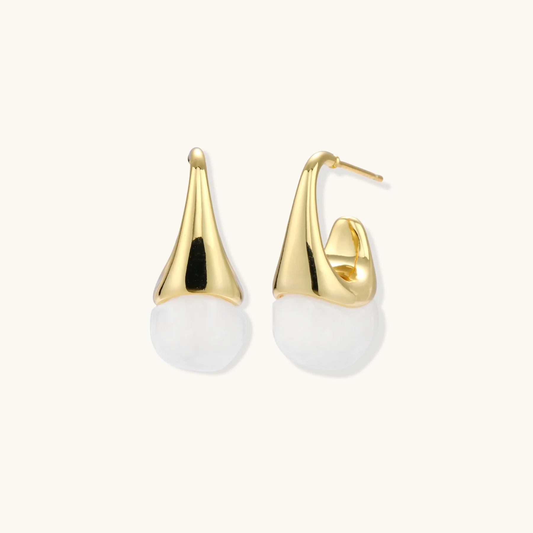 Sculptural Cone Hoops