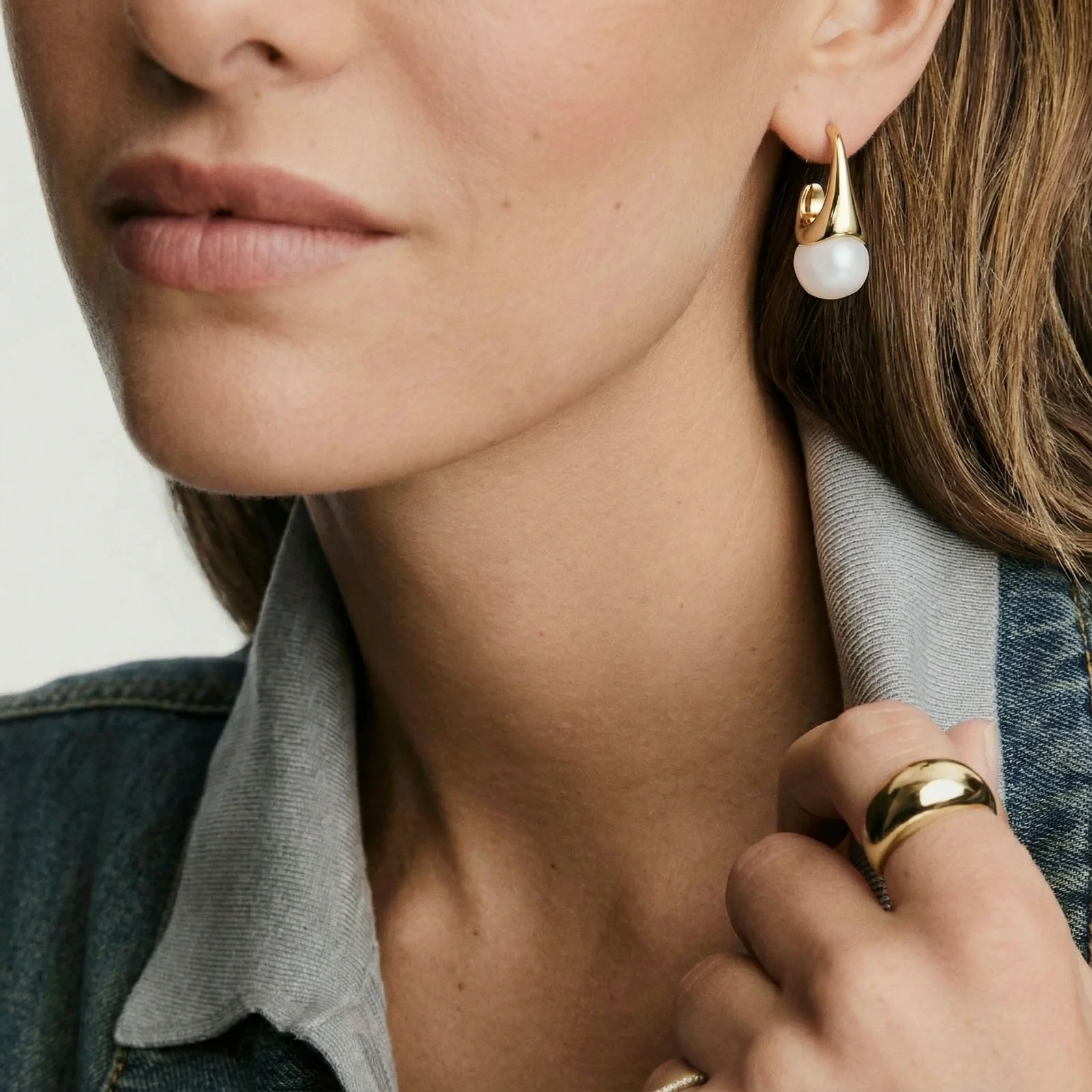 Sculptural Cone Hoops - Image 2