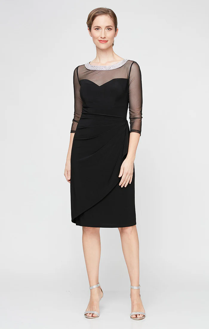Regular - Sheath Matte Jersey Cocktail Dress