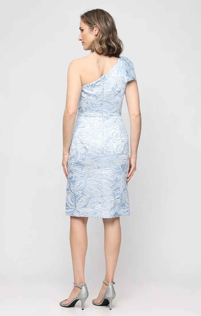 Regular - Jacquard One-Shoulder Cocktail Dress - Image 3