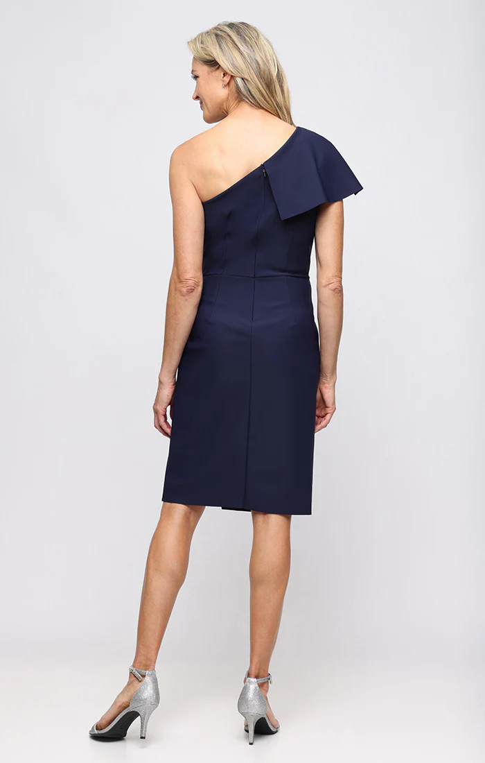 Regular - Short One Shoulder Contour Collection Sheath Dress - Image 4