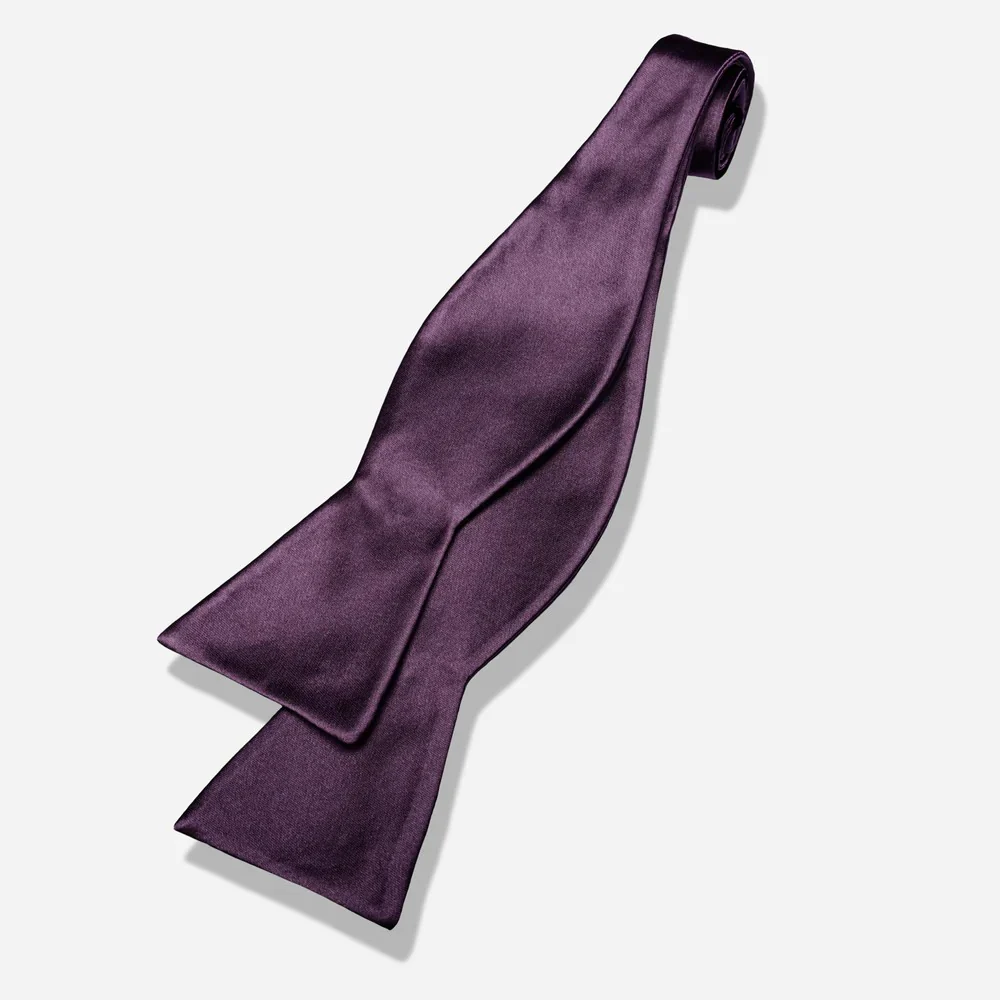 Solid Satin Bow Tie - Image 14