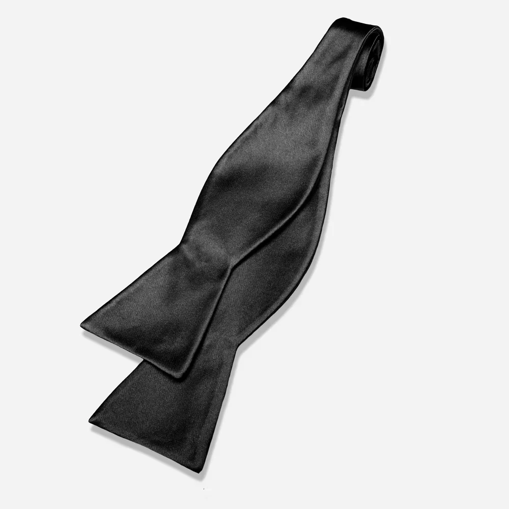 Solid Satin Bow Tie - Image 3
