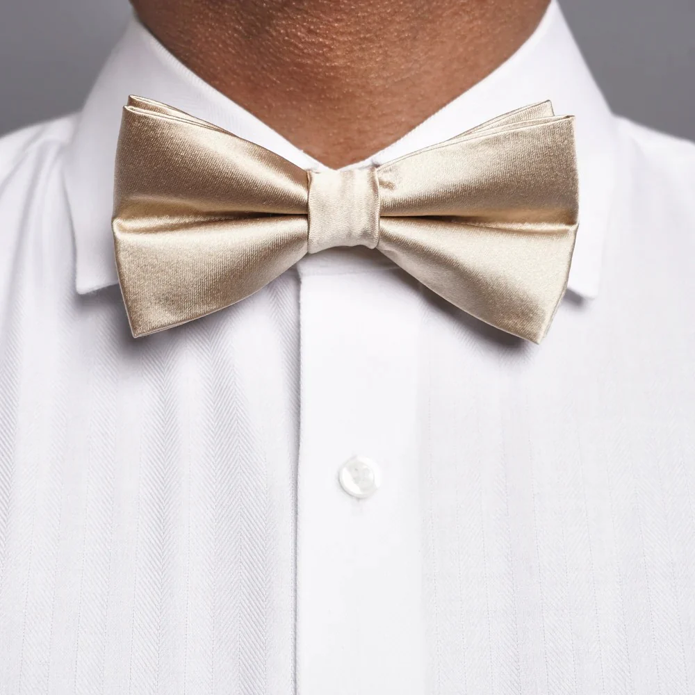 Solid Satin Bow Tie - Image 9