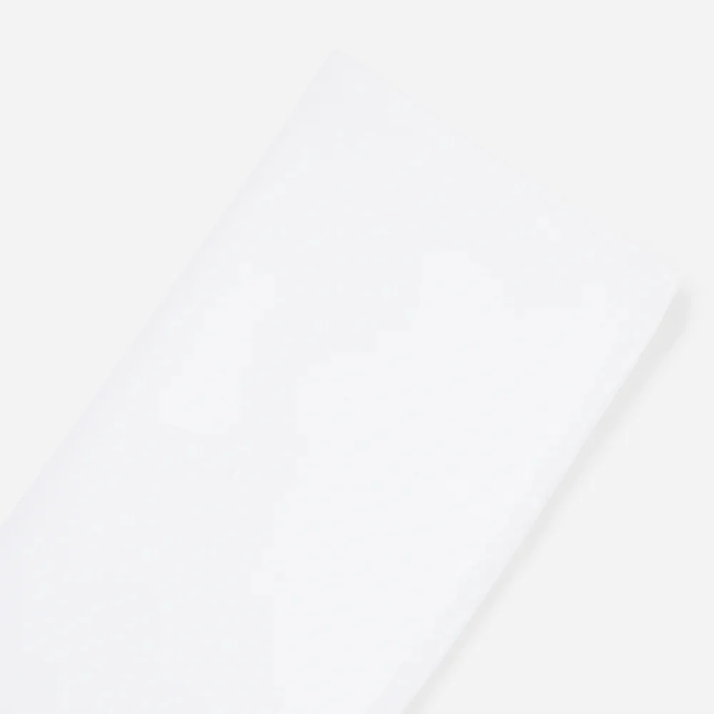 Solid White Cotton Pocket Square - Image 3