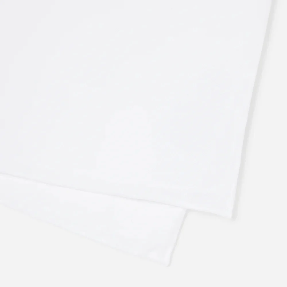 Solid White Cotton Pocket Square - Image 4