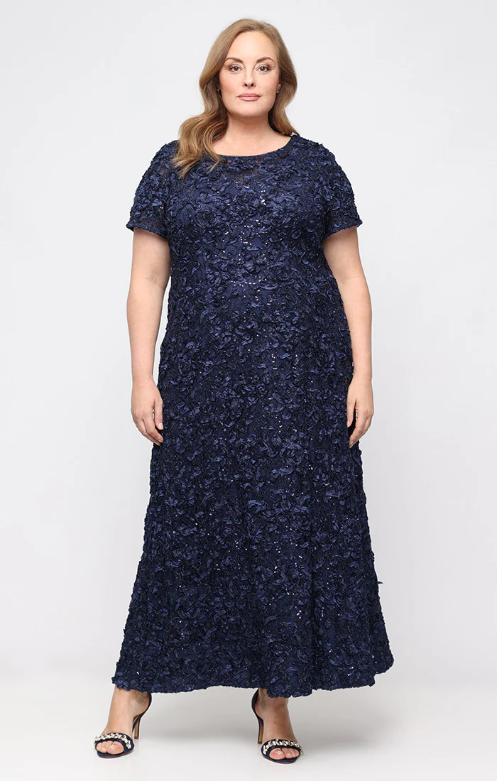 Plus Tiffany Soutache Sequin Lace Dress