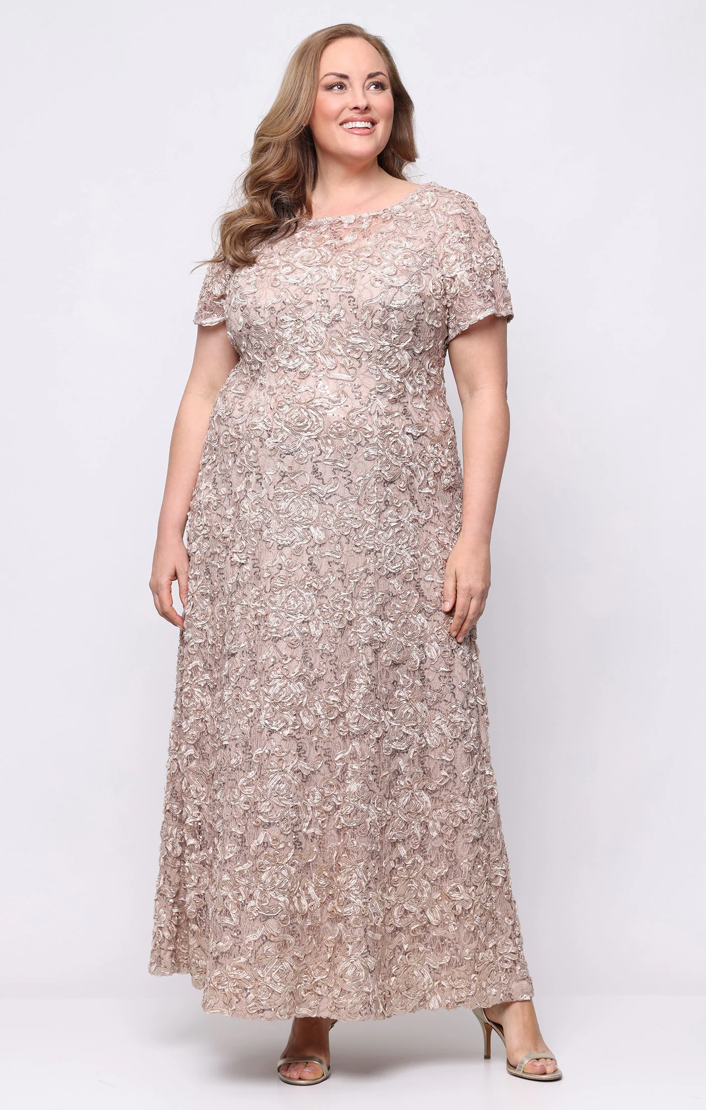 Plus Tiffany Soutache Sequin Lace Dress - Image 4