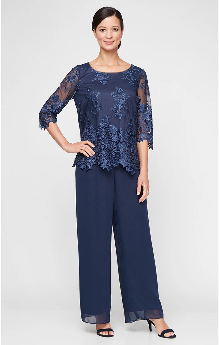 Straight Leg Chiffon Pant - Image 3