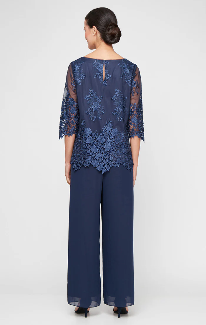 Plus Straight Leg Chiffon Pant - Image 3