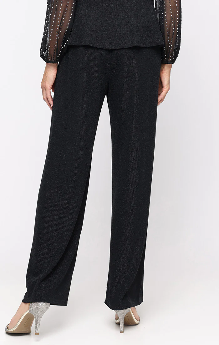 Straight Leg Metallic Knit Pant - Image 2