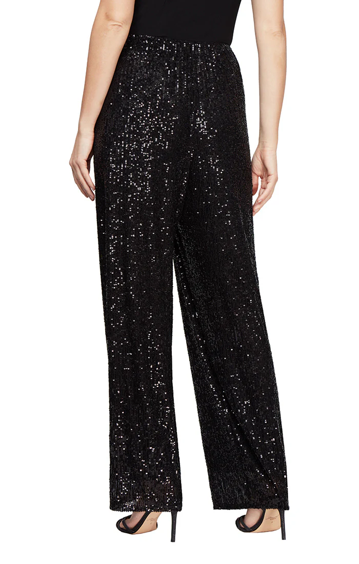 Petite - Straight Leg Sequin Pant - Image 2