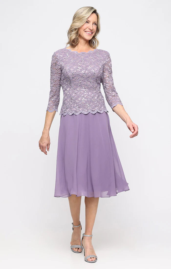Bella Sequin Lace Dress - Image 3