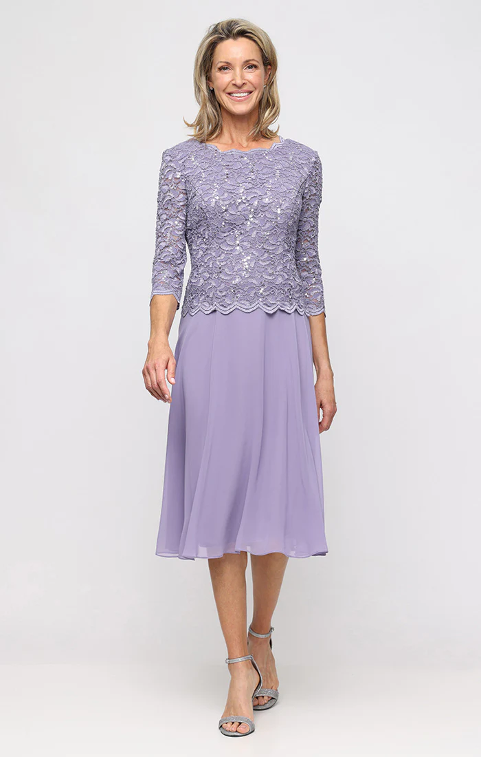Bella Sequin Lace Dress - Image 4