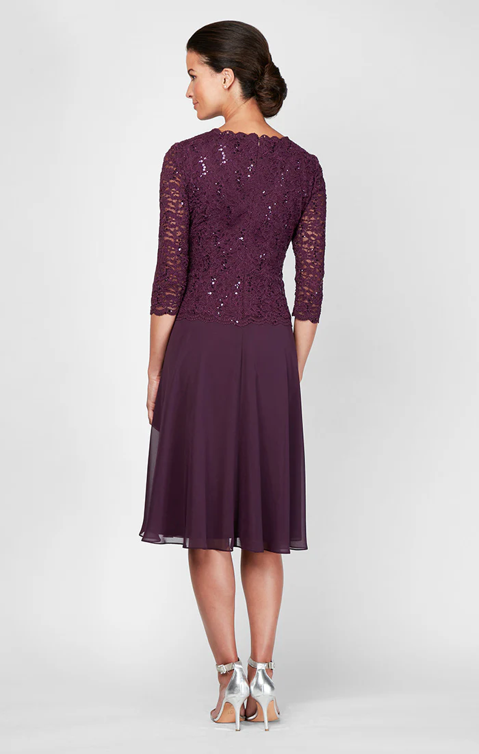 Petite Bella Sequin Lace Dress - Image 6