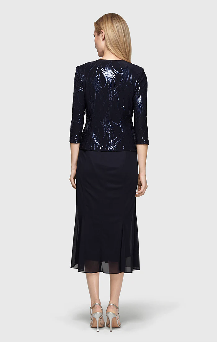 Annabelle Godet Detail Firework Sequin Dress - Image 5