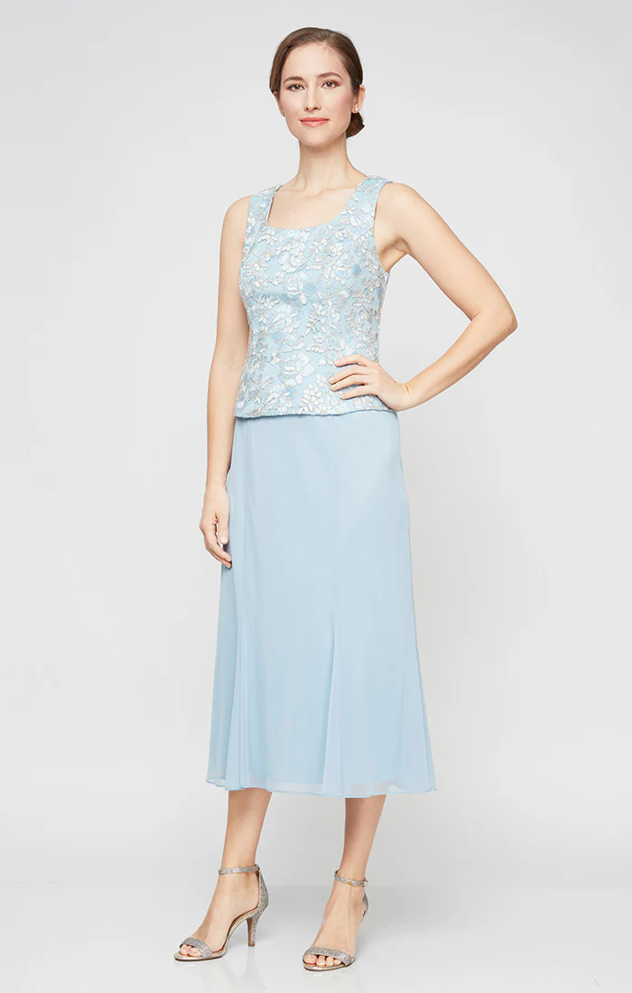 Regular - Tea-Length Jacket Dress with Corded Detail Bodice & Jacket - Image 2