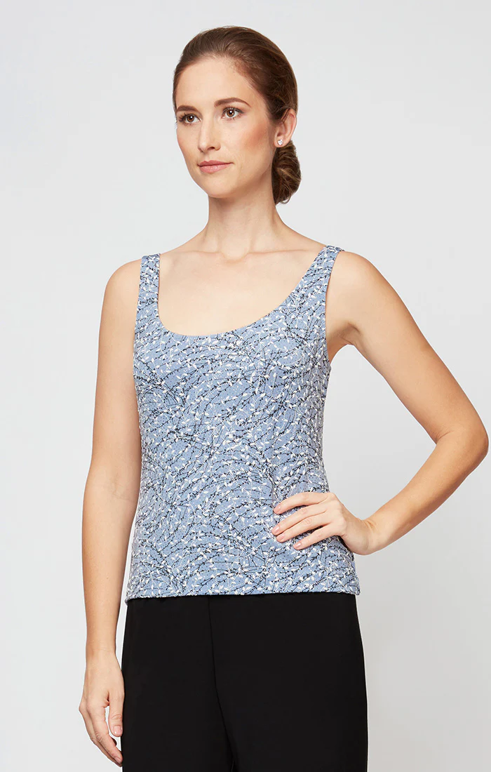 Petite Glitter Knit Mandarin-Collar Twinset - Image 2