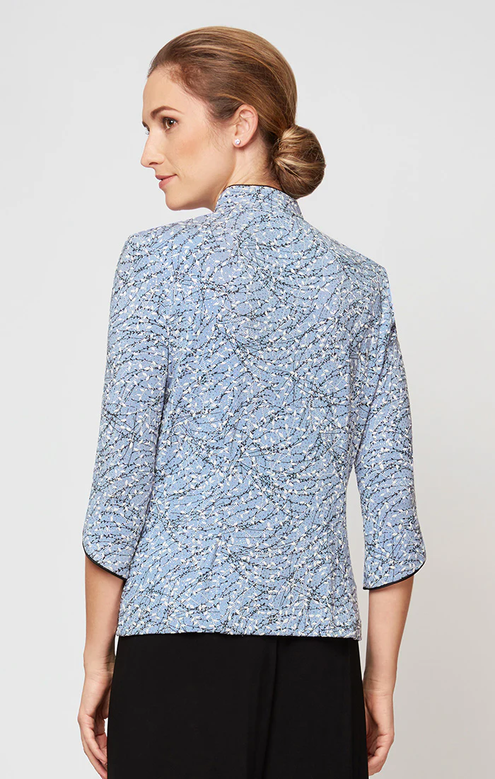 Petite Glitter Knit Mandarin-Collar Twinset - Image 3