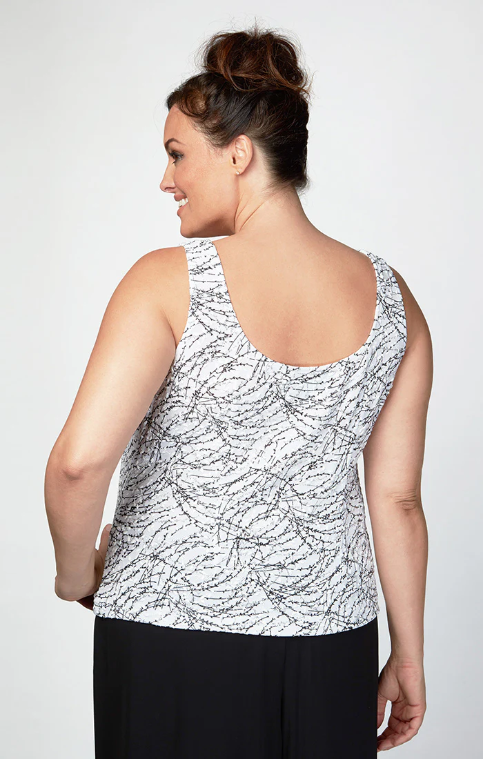 Plus Glitter Knit Mandarin-Collar Twinset - Image 4