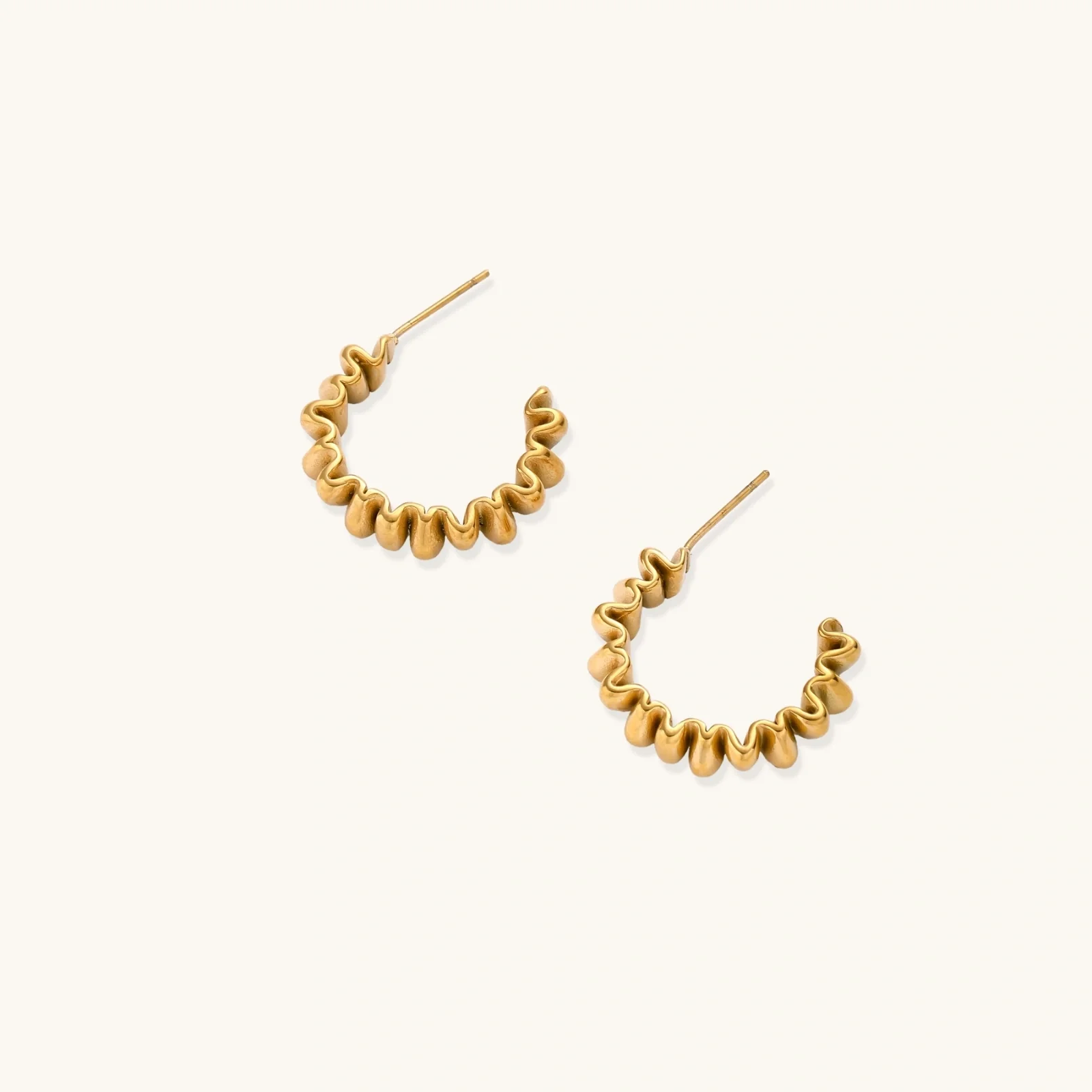Twisted Gold Hoops - Image 3
