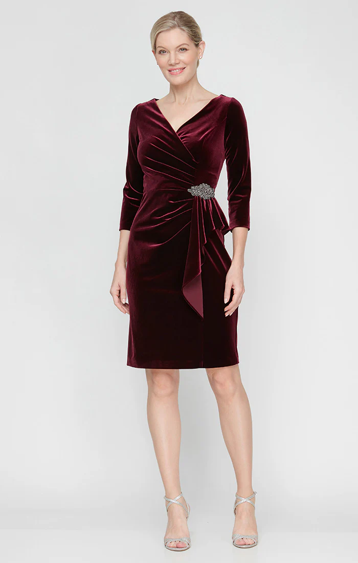 Claudia Velvet Sheath Dress - Image 3