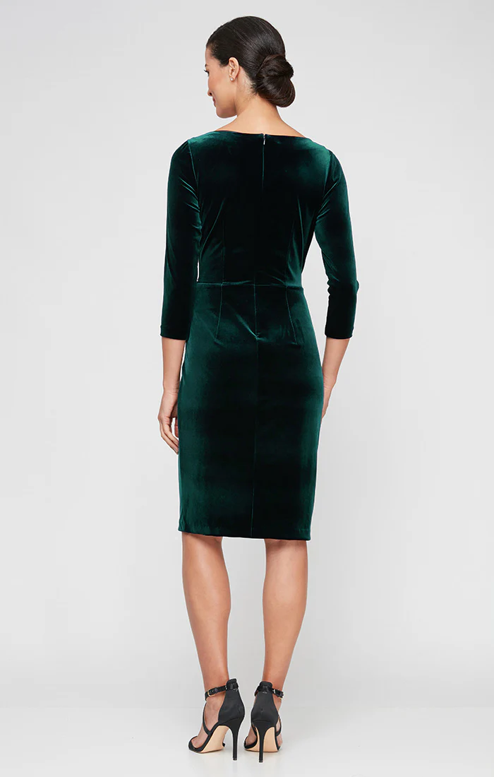 Claudia Velvet Sheath Dress - Image 6
